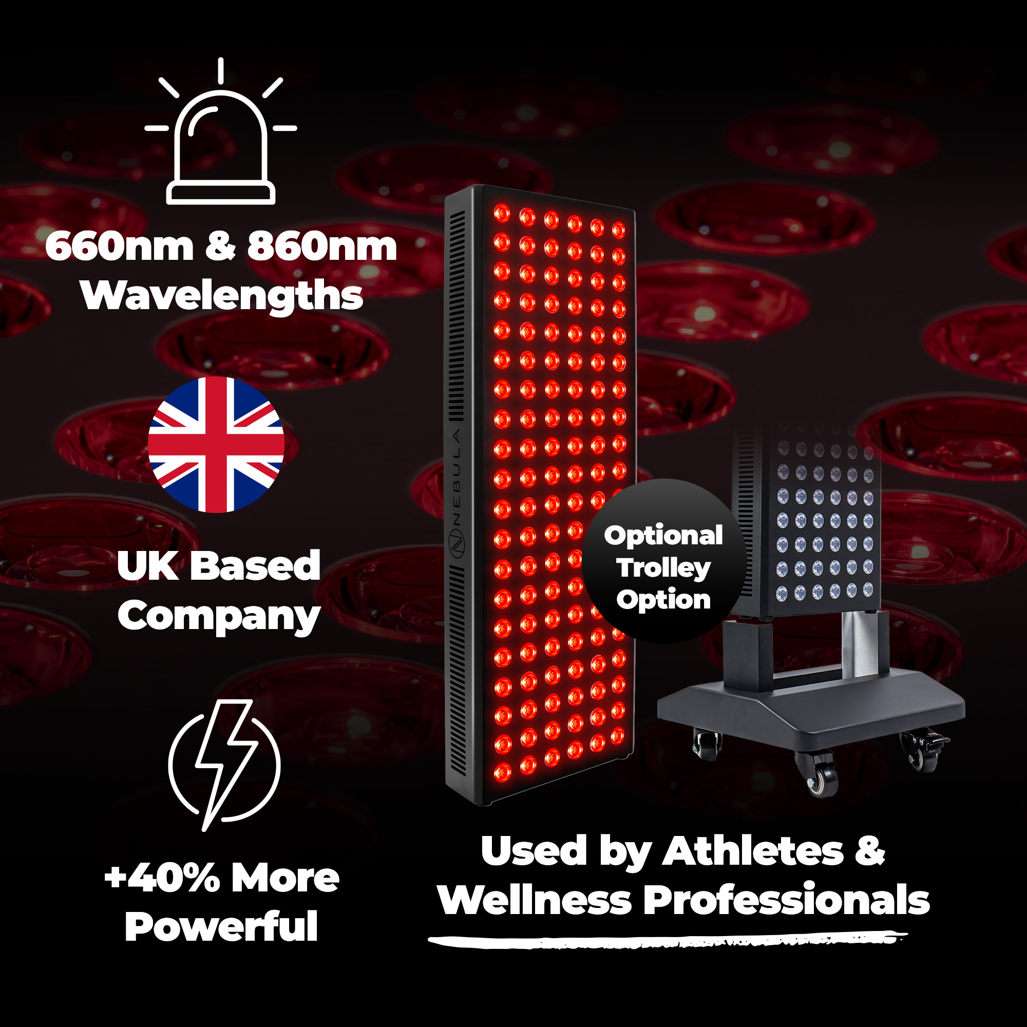 Nebula LED Red Light Therapy Lamp for Face & Body 660/850nm (600W) Nebula LED Red Light Therapy Lamp 600W