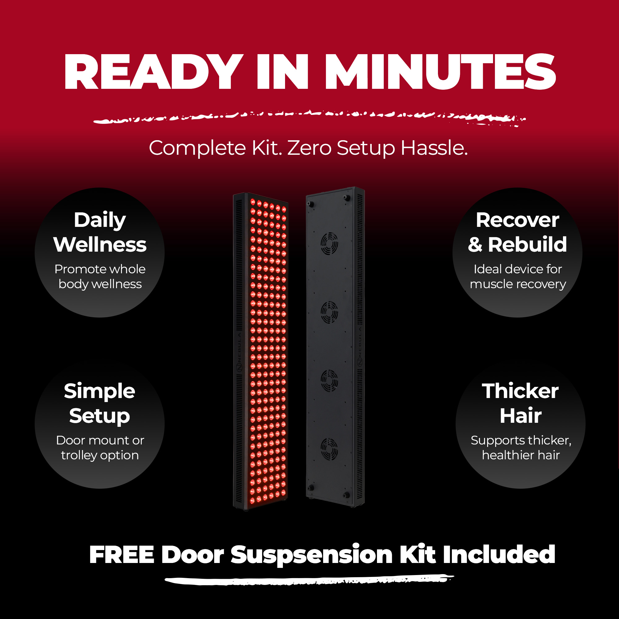 Nebula LED Red Light Therapy Device for Face & Body 660/850nm (1020W) Nebula LED Red Light Therapy Lamp 1020W Enhance Wellness