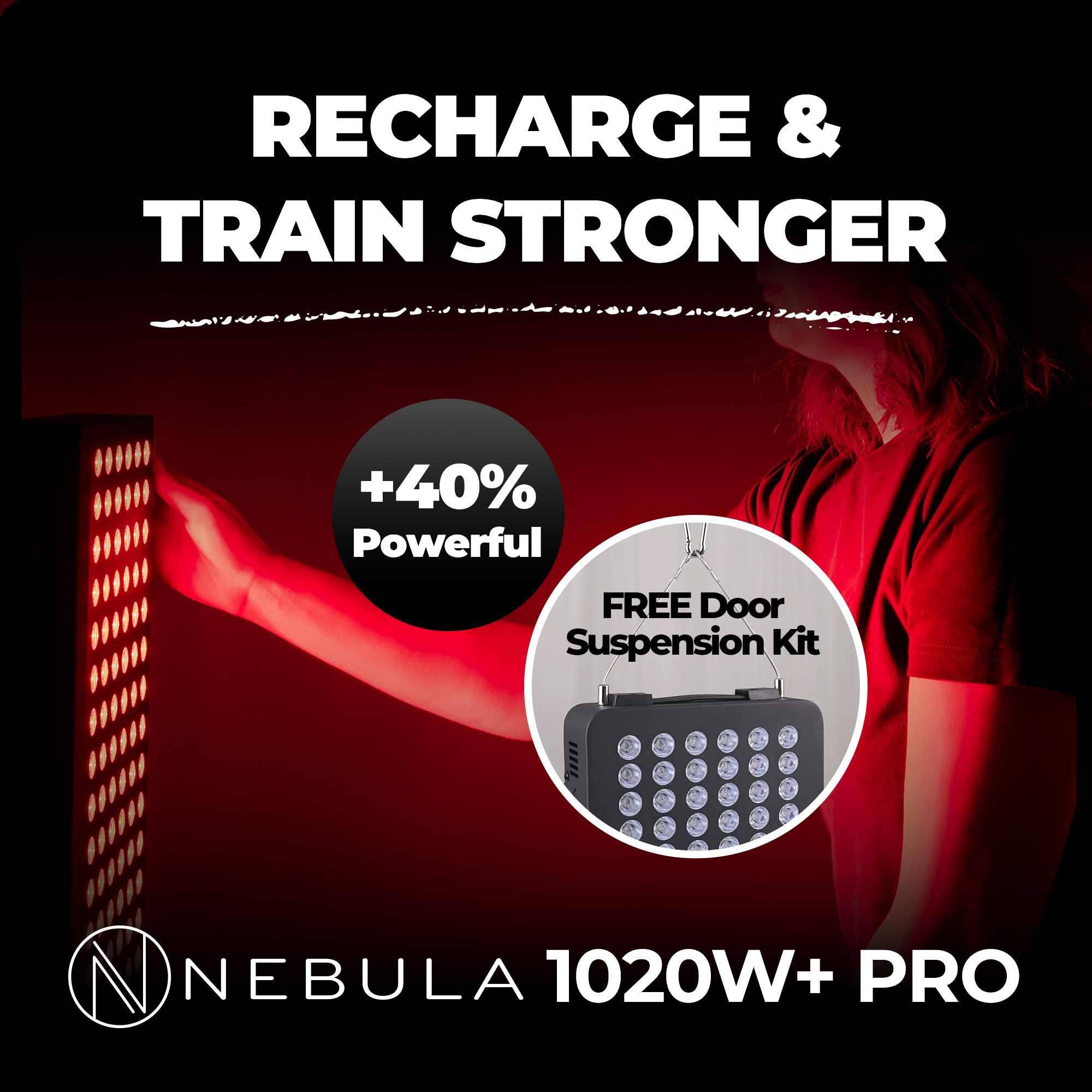 Nebula LED Red Light Therapy Device for Face & Body 660/850nm (1020W) Nebula LED Red Light Therapy Lamp 1020W Enhance Wellness