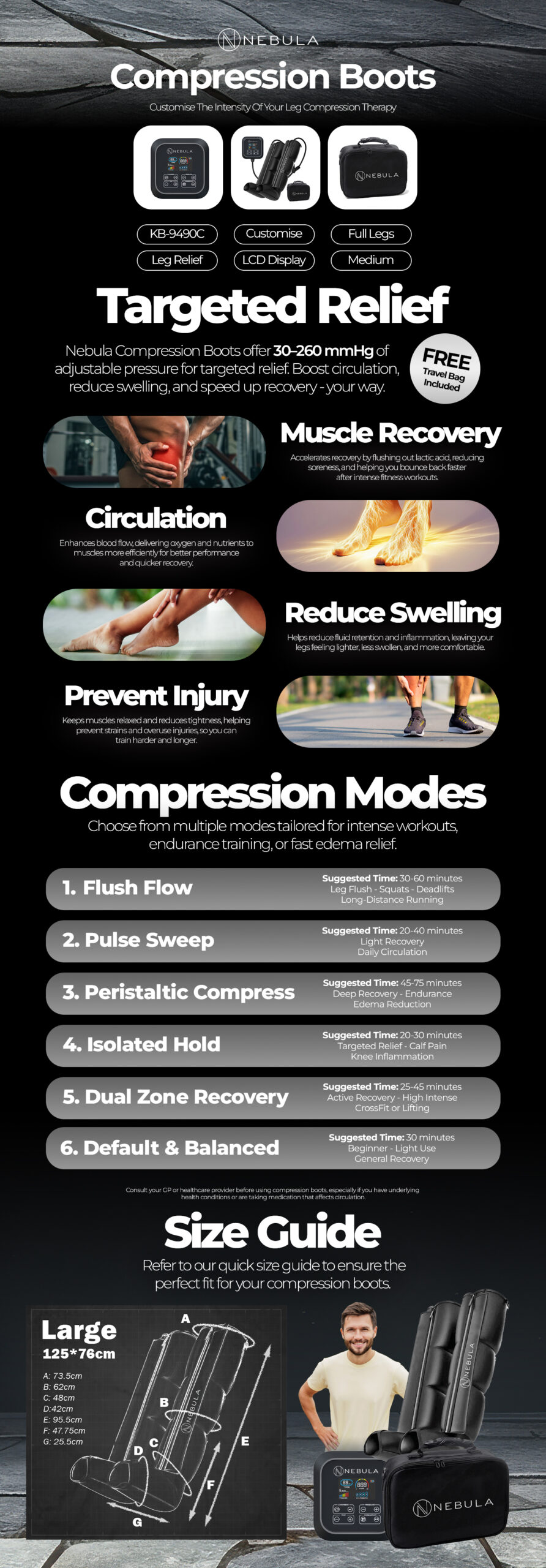 Nebula Leg Massage Compression Boots
