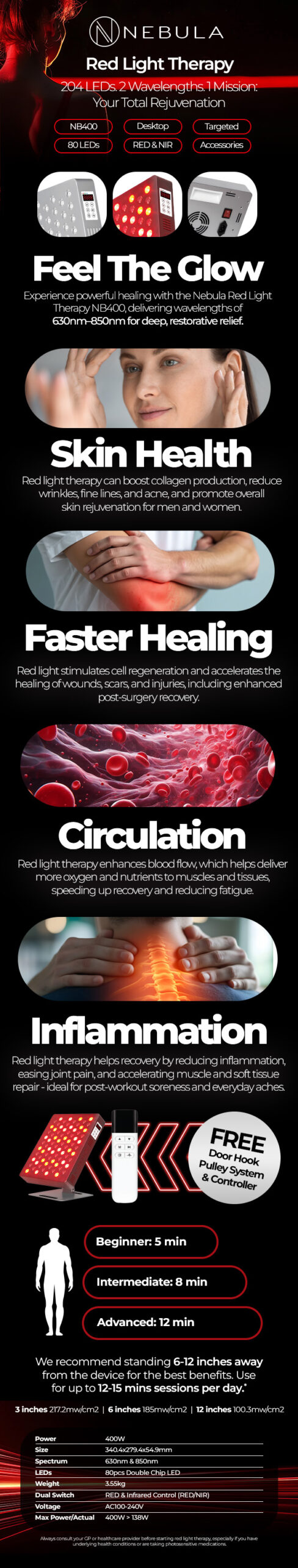 Nebula LED Red Light Therapy Device